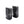 Two black Therm-ic C-Pack 1300 battery packs with metal clips and power buttons