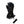 Thermic black heated ski glove with adjustable wrist strap and power button