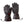 Pair of black Gerbing heated leather gloves with power cables