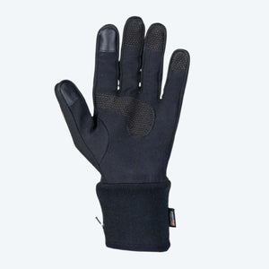 Mobile Warming black touchscreen compatible glove with textured palm grip