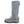 Korkers grey tall waterproof rubber boot with side adjustment strap and orange sole accents