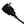 Black electrical power plug with a ground pin