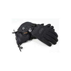 Seirus black heated gloves with adjustable wrist straps