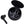 Black wireless earbuds with charging case