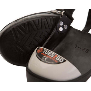 Impacto Toes2Go protective steel toe cap with black rubber strap