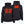 Black heated jacket showing front and back heating elements