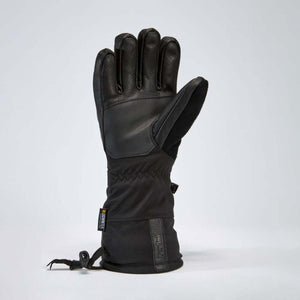 Black Gordini winter glove with leather palm and Downtek insulation tag