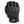 Black leather motorcycle glove with knuckle protection and wrist strap