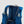 Blue running hydration vest with two water flasks in front pockets