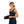 Woman wearing a black adjustable back support brace over a black tank top