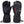 Savior black heated three finger mittens with adjustable wrist strap and power button
