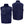 Front and back view of a navy blue Gerbing softshell vest with zippered pockets