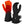 Temp 360 black heated gloves with battery pack and glowing red heating elements