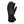 Kombi black three finger winter glove with textured palm and elastic wrist
