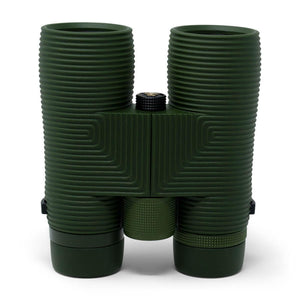 Olive green binoculars with textured grip