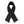 Black padded scarf with button closure and logo detail