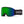 Smith snow goggles with black frame and green mirrored lens