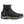 Korkers black waterproof slip on boot with grey midsole and orange accents
