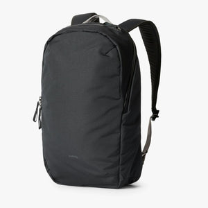 Black Bellroy backpack with shoulder straps and top handle