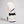 Swany white leather mitten with black wrist strap and zipper pocket