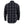 Back view of a long sleeve black and grey plaid flannel shirt with thin red grid lines