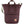 Fjallraven burgundy tote bag with olive green shoulder strap and front zipper pocket