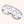 Opal Cool grey gel eye mask with white elastic strap
