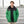 Man wearing a green and black ActionHeat hooded puffer jacket with an eagle logo