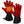 ActionHeat red and black battery heated gloves with visible heating element graphic