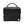 Black insulated lunch cooler bag with top handle and white mesh side pockets