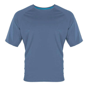 Blue short sleeve athletic crew neck t-shirt