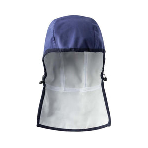 Gobi Heat blue hooded neck gaiter with white interior lining