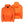 Mobile Warming orange hooded sweatshirt showing front and back views with visible heating elements
