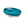Teal circular lid with a raised handle and metal base
