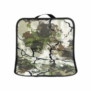 Mobile Warming camo print seat cushion with black trim and carry handle
