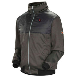 Pioneer black and grey softshell jacket with a high collar and ribbed cuffs