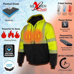 NexGen Heat Men's 'Sledge' High-Viz Textile Heated Jacket