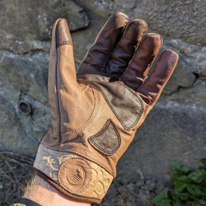 Glacier Glove brown leather glove with reinforced palm and fingers