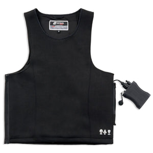 Venture Heat black sleeveless heated diving undersuit vest with battery pack