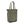 Olive green tote bag with dual handles and black base