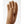 Hestra tan leather glove palm view