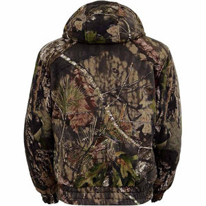 NexGen hooded jacket with Mossy Oak camouflage pattern viewed from the back