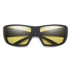 Smith Optics matte black sunglasses with yellow ChromaPop lenses