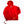 Bright red fleece pullover hoodie with a front kangaroo pocket and drawstring hem