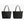 Bellroy Tokyo tote bag in black shown from front and back views