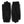 Hestra black suede gloves with ribbed knit cuffs