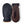 Hestra leather mittens in black and brown