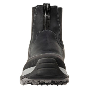 Korkers black waterproof pull on boot with grey sole