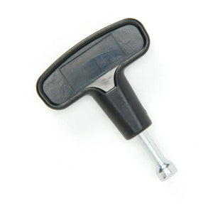 Black T-handle radiator bleed key with metal tip