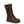 Brown lace up waterproof boot with plaid cuff and buckle detail